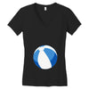 Blue Beachball Baby Boy Women's V-Neck T-Shirt