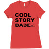 cool story bro t shirt small funny awesome meme nerdy geeky humor frat Ladies Fitted T-Shirt