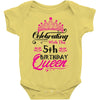 Celebrating With the 5th Birthday Queen Baby Onesie