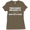 personalised daddy Ladies Fitted T-Shirt