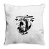 penguin pilot Throw Pillow