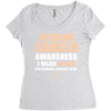 Uterine Cancer Awareness I Wear Peach For Some Special To Me Women's Triblend Scoop T-shirt