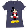 mickey with canada Ladies Fitted T-Shirt