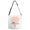 wear peach for uterine cancer Adjustable Strap Totes