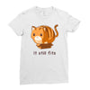 if it fits i sits Ladies Fitted T-Shirt