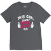 this girl loves drag racing V-Neck Tee