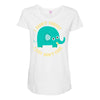 an elephant never cares Maternity Scoop Neck T-shirt