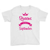 queens are born in september Youth Tee