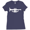 trumpet funny jazz music new Ladies Fitted T-Shirt