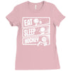 v3 eat sleep hockey Ladies Fitted T-Shirt