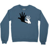 rabbit hand shadow Crewneck Sweatshirt