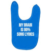 my brain is 80% song lyrics Baby Bibs