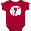 skiier moon moonlight silhouett Baby Bodysuit