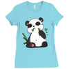 panda (2) Ladies Fitted T-Shirt