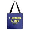 i kissed a boy Tote Bags