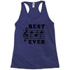 Best Dad Ever Funny Music Note Racerback Tank