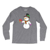 smiling snowman holding out christmas Long Sleeve Shirts