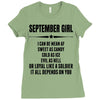Super September Girl Ladies Fitted T-Shirt