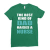 the best kind of dad raises a nurse Ladies Fitted T-Shirt