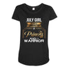 july girl is a perfect combination of princess and warrior Maternity Scoop Neck T-shirt