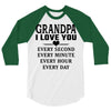 I Love You Grandpa 3/4 Sleeve Shirt