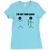 i've got your back t shirt tee funny novelty tee pun stick figure joke Ladies Fitted T-Shirt