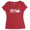 drums   problem solved   mens funny Women's Triblend Scoop T-shirt