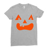 fun face pumpkin Ladies Fitted T-Shirt