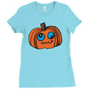 goofy pumpkin Ladies Fitted T-Shirt