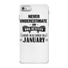 never underestimate an old man who was born in january iPhone 7 Case