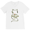 life is better with cats V-Neck Tee