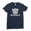 be optimistic transformers   robot optimus prime movie autobots show t Ladies Fitted T-Shirt