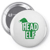 christmas head elf Pin-back button