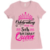 Celebrating With the 5th Birthday Queen Ladies Fitted T-Shirt