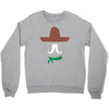 ladies sombrero  funny retro mexico mustache designer Crewneck Sweatshirt