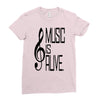 music lover Ladies Fitted T-Shirt
