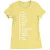 beard length chart funny professor grandpa mustache humor Ladies Fitted T-Shirt