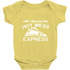 all aboard hot mess express train Baby Bodysuit