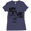 ride the wave california Ladies Fitted T-Shirt