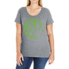 cannabis finger printing Ladies Curvy T-Shirt