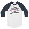 Dear Parents Tag You're It Love Teachers Women's 3/4 Sleeve Shirt