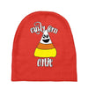 candy corn cutie for halloween Baby Beanies