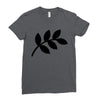 daun hitam Ladies Fitted T-Shirt