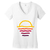 sunset line Women's V-Neck T-Shirt