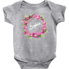 Floral Baby Name Baby Bodysuit