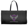 my hero is now my angel pancreatic cancer awareness Weekender Totes