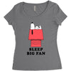 Sleep Big Fan Women's Triblend Scoop T-shirt