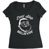 don't stop believing Women's Triblend Scoop T-shirt