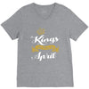 kings are born in april V-Neck Tee