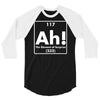 ah, the element of surprise funny periodic table comedy 3/4 Sleeve Shirt